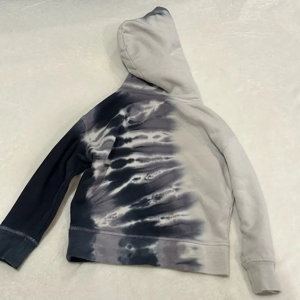 Gap Kid Tie-Dye Hoodie sz XS Unisex Hoodie Grey Tie Dye Sweatshirt
